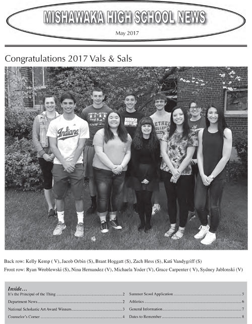  MHS News May 2017 Cover Page